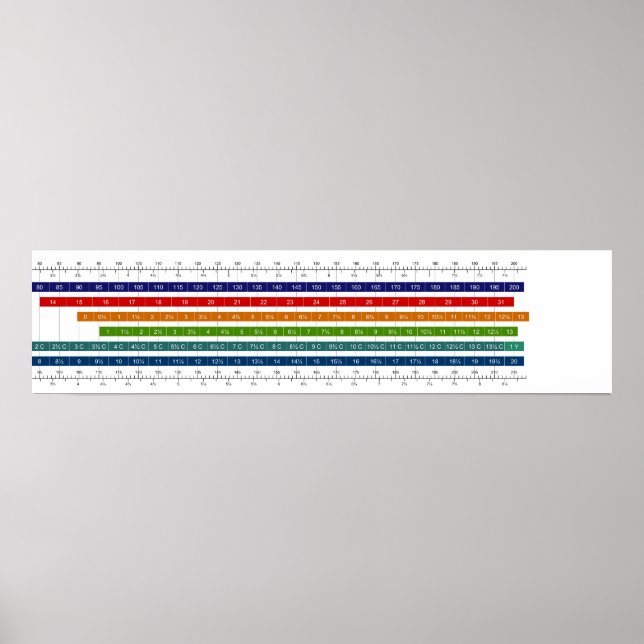 Children's Shoe Size Comparison Chart (Front)