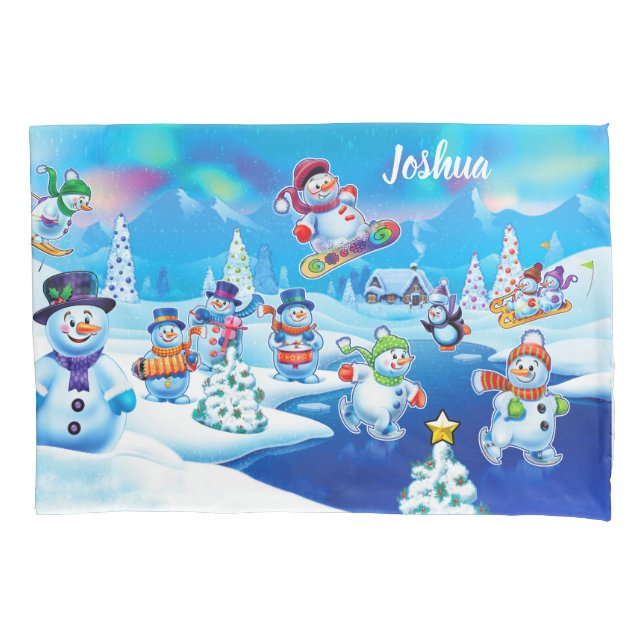 Children's single pillowcase Christmas design (Front)