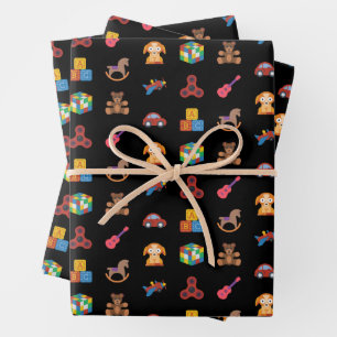 Children's Toy Icons Wrapping Paper