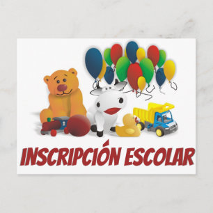 Children's toy invitation postcard
