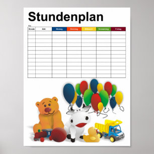 Children's toy / Timetable Poster