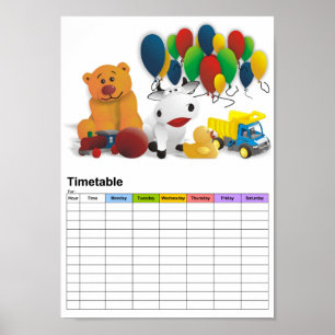 Children's toy / Timetable Poster