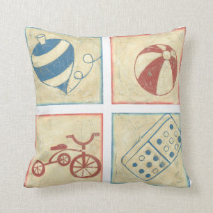 Children's Toys by Chariklia Zarris Throw Pillow