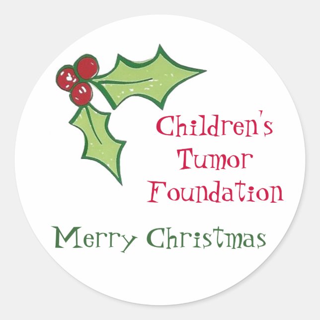 Children's Tumour Foundation Christ... - Customize Classic Round Sticker (Front)
