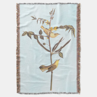 Children's Warbler Bird Throw Blanket