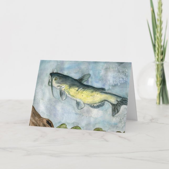 Children's Winning Artwork: channel catfish Holiday Card (Front)