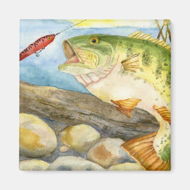 Children's Winning Artwork: largemouth bass Magnet (Front)