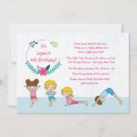 Children's Yoga Party Invitation