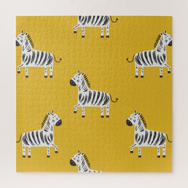 Children's Zebra: Seamless Fun Pattern Jigsaw Puzzle (Vertical)