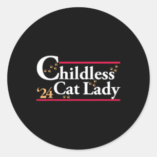 Childress Cat Lady 24 Classic Round Sticker
