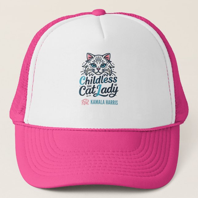 Childress Cat Lady for Kamala Harris  Trucker Hat (Front)