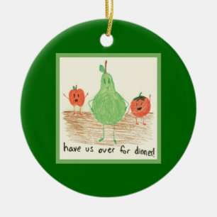 Child's Art, Green Ceramic Ornament