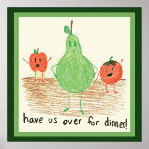 Child's Art, Green Poster