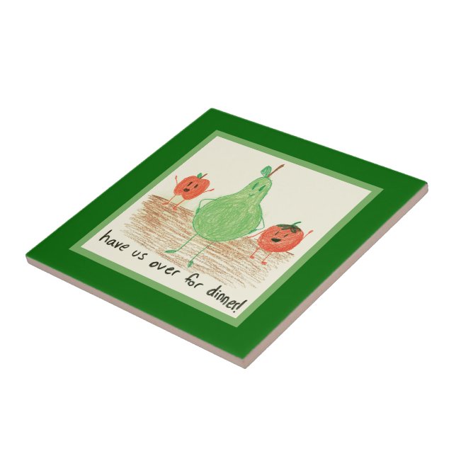 Child's Art, Green Tile (Side)