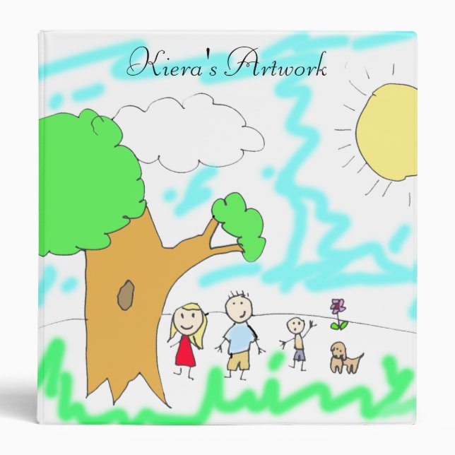 Child's Artwork Collection Binder (Front)