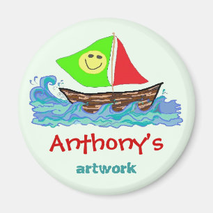 Child's Artwork Personalized Magnet
