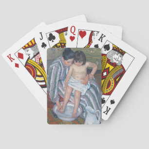 Child's bath, 1893 (oil on canvas) playing cards