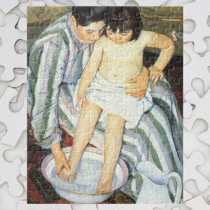 Child's Bath by Mary Cassatt Vintage Impressionism Jigsaw Puzzle