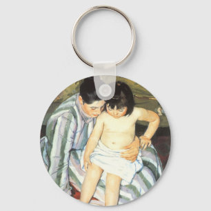 Child's Bath by Mary Cassatt Vintage Impressionism Keychain