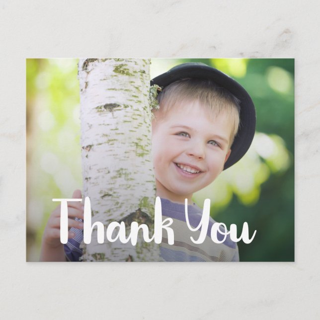 Child's Birthday Party Photo Thank You Postcard (Front)