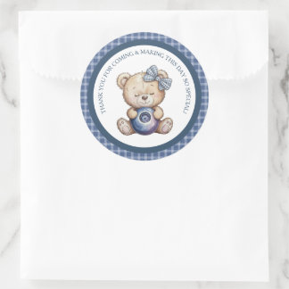 Child's Blueberry Berry First Birthday Classic Round Sticker