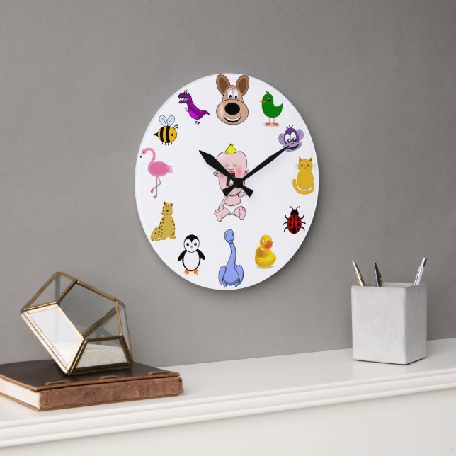 CHILDS CARTOON CHARACTERS - LARGE CLOCK (Office)