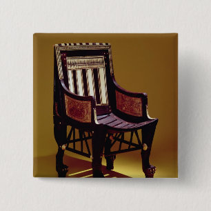 Child's chair, from the Tomb of Tutankhamun 2 Inch Square Button