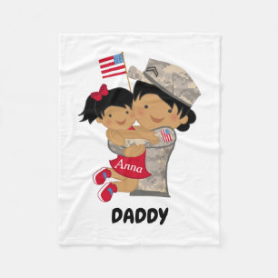 Child's Daddy in Military Blanket