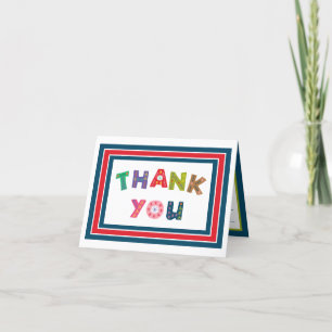 Child's fill in the blank thank you note card