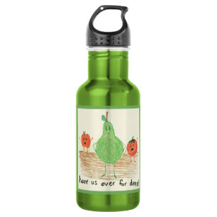 Child's Food Art, Green 532 Ml Water Bottle
