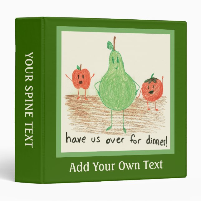 Child's Food Art, Green Binder (Front/Spine)