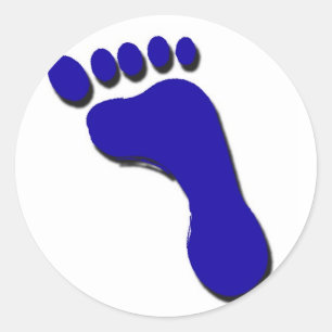 Child's Foot Print Classic Round Sticker