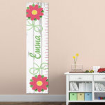 Child's Growth Charts - Warm Flowers<br><div class="desc">Before you know it, they'll be all grown up, so these Personalized Height Charts and Growth Charts are a great way to track that growth! Made from a durable canvas, they are custom made and ready to hang.</div>