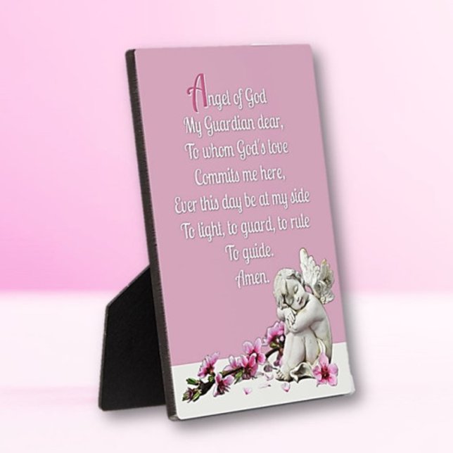 Child's Guardian Angel Tabletop Plaque with Easel (Creator Uploaded)
