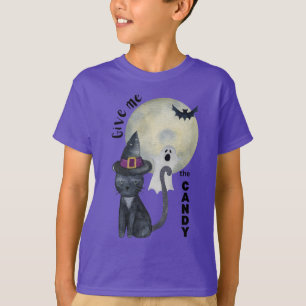 Childs Halloween top Witches black cat Kids