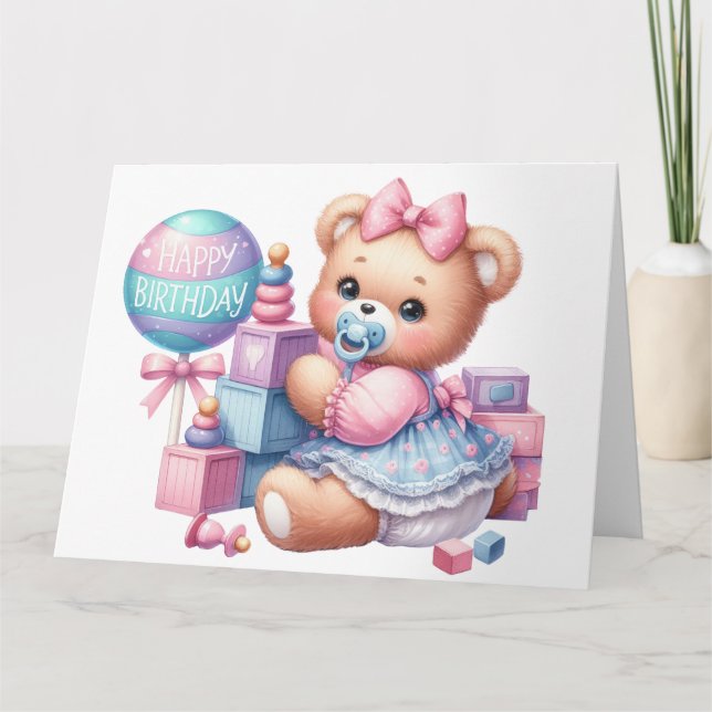 Childs Happy Birthday Card  (Front)