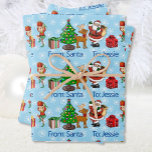 Child's Name From Santa Claus Personalize Wrapping Paper Sheet<br><div class="desc">Child's Name From Santa Claus Personalize Wrapping Paper Sheets</div>