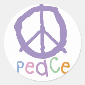 Child's Peace Sign Classic Round Sticker