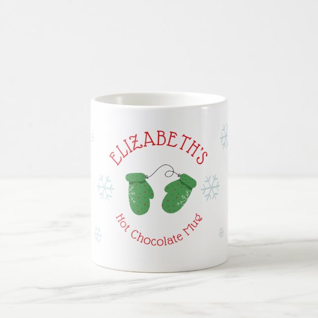 Child's Personalized Mitten Hot Chocolate Mug (Center)