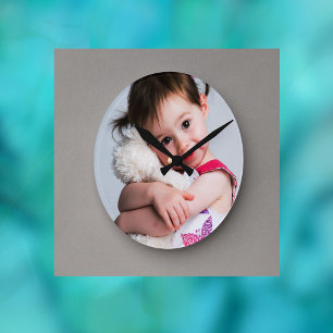 Child's Photo, Boyfriend, Spouse, Mom or Pet Round Clock