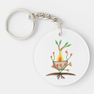 Child's Plant Art Keychain