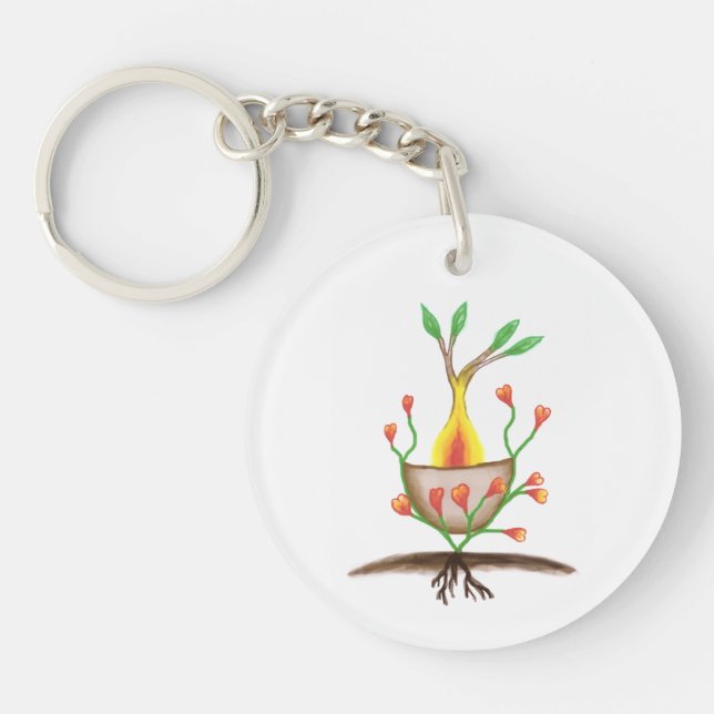 Child's Plant Art Keychain (Front)