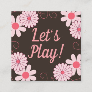 Child's Playdate Card Fun Floral