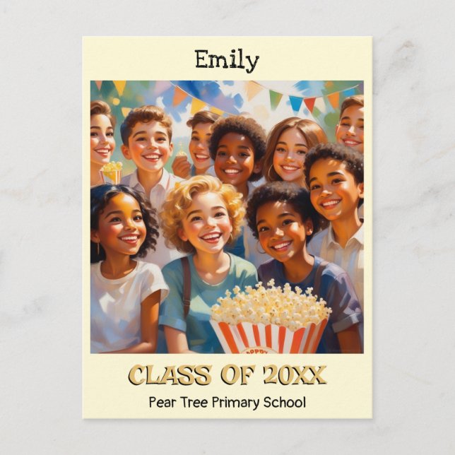 Child's Primary Elementary School Leaver Class Of  Postcard (Front)