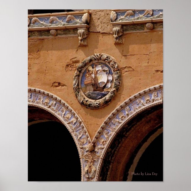 Childs Restaurant Facade (detail) Poster (Front)