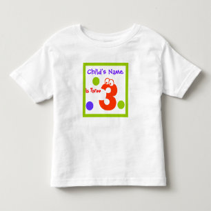 child's third 3rd Birthday, Toddler T-shirt