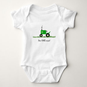Child's Tractor T-Shirt: Customize Age Baby Bodysuit