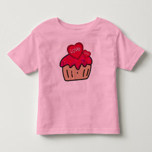 Child's valentine Tee with Cupcake