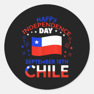 Chile 215th Independence Day Chilean Pride Chile Classic Round Sticker