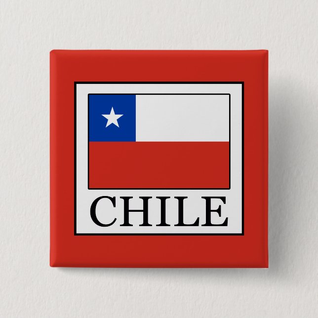 Chile 2 Inch Square Button (Front)